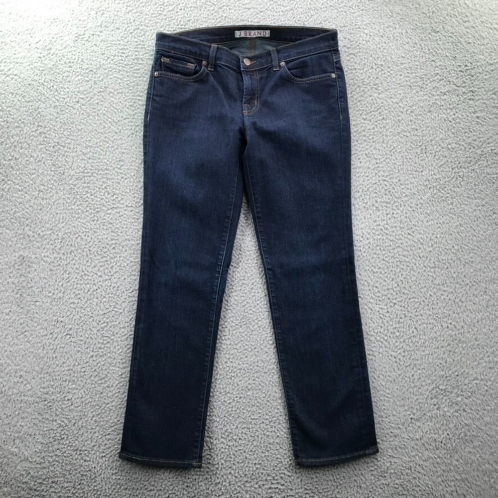 J BRAND Jeans Womens Size 29 Seven Eighths Cropped Slim Straight Dark Wash 30x26